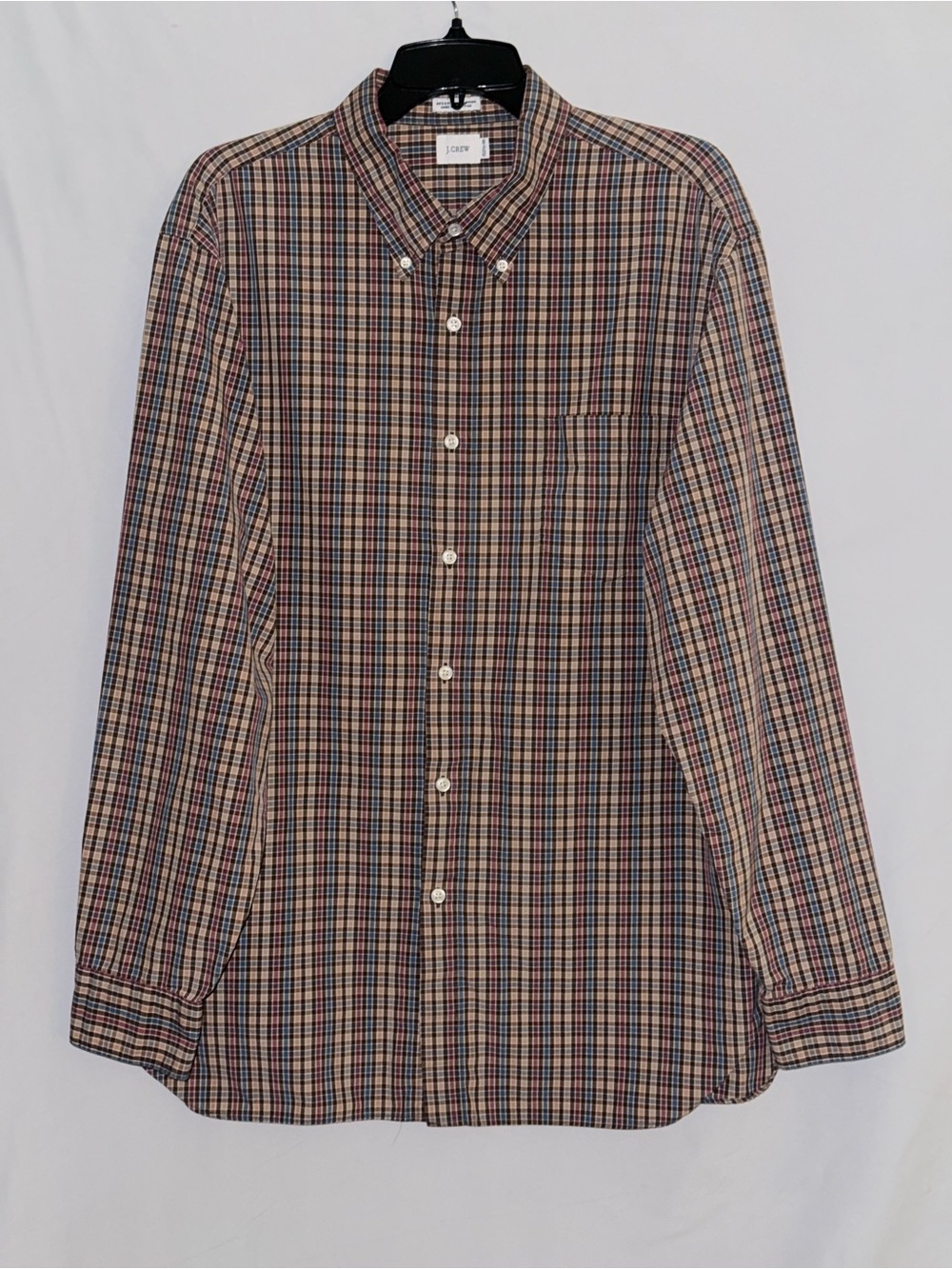 J. Crew Multicolored Plaid Button-Down Long-Sleeve Shirt Size XL